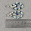 BLUE SAPPHIRE And EMERALD Uncut Gemstone Beaded Earrings : 8.05gms Natural 925 Sterling Silver Drop Dangle Hook Earrings 2.15"