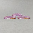 Raspberry Sheen SAPPHIRE Gemstone Carving: 104.20cts Natural Untreated Pink Sapphire Hand Carved Oval 34.5*25.5mm - 36*27mm 3pcs
