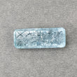 BLUE AQUAMARINE Gemstone Carving  : 19.05cts Natural Untreated Aqua Both Side Hand Carved Cushion Shape 28*11mm