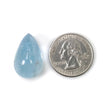 BLUE Milky AQUAMARINE Gemstone Cabochon : 31.00cts Natural Untreated Aquamarine Pear Shape Cabochon 24*15.5mm