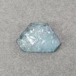 BLUE AQUAMARINE Gemstone Carving  : 32.05cts Natural Untreated Both Side Aqua Hand Carved Uneven Shape 29*19mm