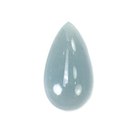 BLUE AQUAMARINE Gemstone Cabochon : 51.55cts Natural Untreated Aquamarine Pear Shape Cabochon 35*19.5mm
