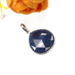 BLUE SAPPHIRE Gemstone 925 Sterling Silver Pendant : 4.26gms Natural Sapphire Pear Shape Bezel Set Pendant 1.25"