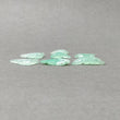 GREEN CHRYSOPRASE Gemstone Carving : 21.70cts Natural Untreated Chrysoprase Hand Carved Leaves 16*8mm - 23.5*11mm 7pcs