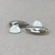 GREY ONYX and AQUAMARINE Gemstone Checker Cut & Cabochon: 53.10cts Natural Color Enhanced  Onyx Briolette Pear Cushion 12mm - 26.5*20.5mm 4pcs