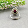 RED RUBY Gemstone RING : 925 Sterling Silver Natural Glass Filled Ruby Oval Normal Cut Bezel Set Fine Statement Unisex Ring 8US