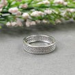 White Silver Color Eternity Ring Cubic Zirconia Pave Setting Fashion Anniversary Jewelry Ring for Women