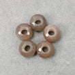 Brown MOONSTONE Gemstone Troll Beads : 53.50cts Natural Moonstone Round Shape Drilled Balls Checker Cut 14mm 5Pcs