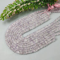 AMETHYST Gemstone Loose Beads : Natural Untreated Unheated Pink Amethyst Loose Square Heishe Statement Beads 18