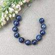 BLUE SAPPHIRE Gemstone Checker Cut Loose Beads : 112.00cts Natural Untreated Blue Sapphire Round Shape Faceted Beads 10mm 11Pcs