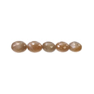 Brown MOONSTONE Gemstone Troll Beads : 53.50cts Natural Moonstone Round Shape Drilled Balls Checker Cut 14mm 5Pcs