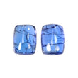 Natural Tanzanite Cushion Cabochon : 15.50cts Natural Blue Tanzanite Gemstone Cushion Shape 12.5*9.5mm Pair