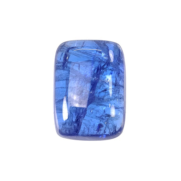 Natural Tanzanite Cushion Cabochon : 25.15cts Natural Blue Tanzanite Gemstone Cushion Shape 19*14mm