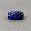 Natural Tanzanite Cushion Carving : 18.65cts Natural Blue Tanzanite Gemstone Both Side Hand Carved Cushion Shape 18*12mm