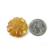 BURMESE Yellow SAPPHIRE Gemstone Carving : 75.50cts Natural Untreated Sapphire Uneven Shape 38.5mm