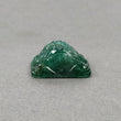 EMERALD Gemstone Carving : 34.60cts Natural Untreated Unheated Green Emerald Both Side Hand Carved Uneven Shape 24*18mm