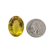 CITRINE Gemstone Checker Cut : 37.20cts Natural Untreated Unheated Yellow Citrine Oval Shape 24*18.5mm