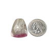 SILVER PINK Sheen SAPPHIRE Gemstone Rose Cut : 23.40cts Natural Untreated Bi-Color Sapphire Uneven Shape 27*22mm