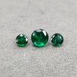 Emerald Gemstone Normal Cut : 1.65cts Natural Untreated Unheated Green Emerald Round Shape 4mm - 6mm 3Pcs