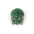 Emerald Gemstone Carving : 13.90cts Natural Untreated Green Emerald Hand Carved Buddha Face Sculpture Figurine 16*13mm