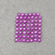 Sapphire Gemstone Cabochon : 24.20cts Natural Untreated Raspberry Pink Sapphire Round Shape Cabochon 4mm 55pcs