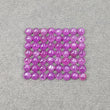 Sapphire Gemstone Cabochon : 24.05cts Natural Untreated Raspberry Pink Sapphire Round Shape Cabochon 4mm 56pcs