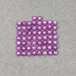 Star Sheen Ruby Gemstone Cabochon : 26.05cts Natural Untreated Ruby Round Shape Cabochon 4mm 57pcs