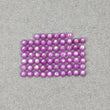 Star Sheen Ruby Gemstone Cabochon : 30.40cts Natural Untreated Ruby Round Shape Cabochon 4mm 66pcs