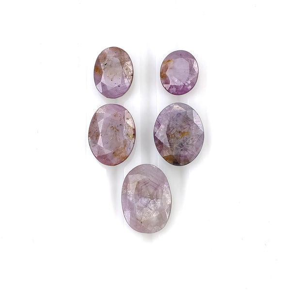 Sapphire Gemstone Normal Cut : 40.25cts Natural Untreated Raspberry Pink Sheen Sapphire Oval Shape 12*10mm - 17*12mm 5pcs