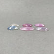 Sapphire Gemstone Rose Cut : 51.90cts Natural Untreated Multi Sapphire Oval Uneven Shape 14.5*11mm - 22*14.5mm 6pcs Set