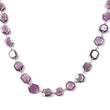 Raspberry Sheen SAPPHIRE Gemstone Normal Cut Necklace : 26.72gms Natural Sapphire Hexagon Faceted Necklace 6.5*8mm-11*10mm 23" (With Video)