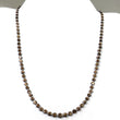 Golden Brown CHOCOLATE Sapphire Gemstone NECKLACE : 16.34gms Natural Sapphire Round Plain Faceted Necklace 3mm - 7mm 20.5" (With Video)