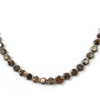 Golden Brown CHOCOLATE Sapphire Gemstone NECKLACE : 20.50gms Natural Sapphire Hexagon Shape Faceted Necklace 5mm - 8mm 19" (With Video)