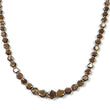 Golden Brown CHOCOLATE Sapphire Gemstone NECKLACE : 26.10gms Natural Sapphire Hexagon Shape Faceted Necklace 4mm - 11mm 20.5" (With Video)