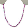Raspberry Sheen Pink Sapphire Gemstone NECKLACE : 19.66gms Natural Sapphire Hexagon Shape Faceted Necklace 5*4mm - 6*5.5mm 17"