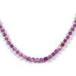 Raspberry Sheen Pink Sapphire Gemstone NECKLACE : 19.66gms Natural Sapphire Hexagon Shape Faceted Necklace 5*4mm - 6*5.5mm 17"