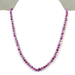 Raspberry Sheen Pink Sapphire Gemstone NECKLACE : 25.31gms Natural Sapphire Hexagon Shape Faceted Necklace 5.5*5mm - 8*7mm 17.5"