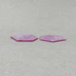 Sapphire Gemstone Flat Slices : 54.45cts Natural Untreated Rosemary Pink Sapphire Hexagon Shape 34*25.5mm - 35.5*26mm 2pcs