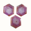 Sapphire Gemstone Normal Cut : 91.30cts Natural Untreated Raspberry Pink Sapphire Hexagon Shape 32*25mm 3pcs