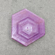 Sapphire Gemstone Flat Slices : 73.05cts Natural Untreated Rosemary Pink Sheen Sapphire Hexagon Shape 40*34mm