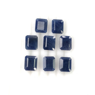 Sapphire Gemstone Normal Cut : 43.60cts Natural Untreated Unheated Blue Sapphire Octagon Shape 11*9mm 8pcs Set