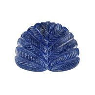 Sapphire Gemstone Carving : 202.65cts Natural Untreated Unheated Blue Sapphire Hand Carved Leaf 56*67.5mm