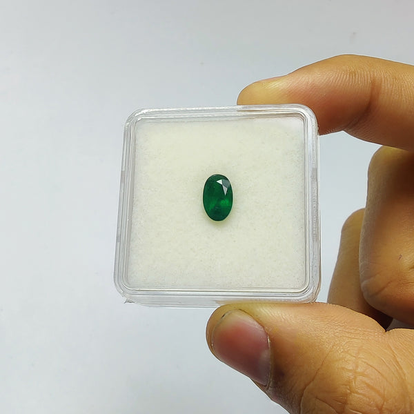 Emerald Gemstone Normal Cut : 1.55cts Natural Untreated Unheated Green Emerald Oval Shape 9*6mm