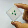 पन्ना रत्न सामान्य कट: 0.80cts प्राकृतिक अनुपचारित बिना गर्म किया हुआ हरा पन्ना अंडाकार आकार 4.5*3.5mm - 5*4mm 3 पीस सेट