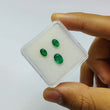 Emerald Gemstone Normal Cut : 1.85cts Natural Untreated Unheated Green Emerald Oval Shape 6*4mm - 8*6mm 3pcs Set
