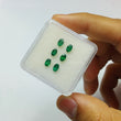 Emerald Gemstone Normal Cut : 1.50cts Natural Untreated Unheated Green Emerald Oval Shape 5*3mm 6pcs Set