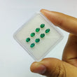 Emerald Gemstone Normal Cut : 1.90cts Natural Untreated Unheated Green Emerald Oval Shape 5*3mm - 5*4mm 8pcs Set