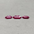 RUBY Gemstone Step Cut : 38.10cts Natural Glass Filled Red Ruby Hexagon Shape 16*12mm - 20*14.5mm 3pcs Set