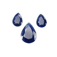 Sapphire Gemstone Normal Cut : 28.10cts Natural Untreated Blue Sapphire Pear Shape 14*10mm - 20*15mm 3pcs