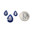 Sapphire Gemstone Normal Cut : 28.10cts Natural Untreated Blue Sapphire Pear Shape 14*10mm - 20*15mm 3pcs